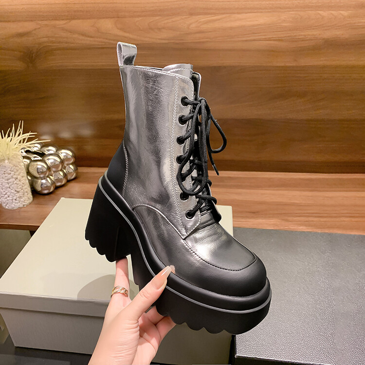 High Lace-Up Boots