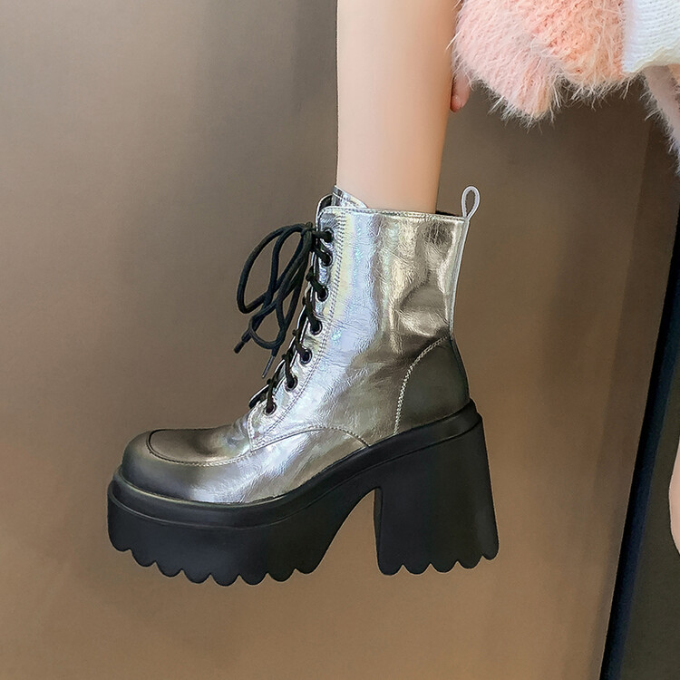 High Lace-Up Boots