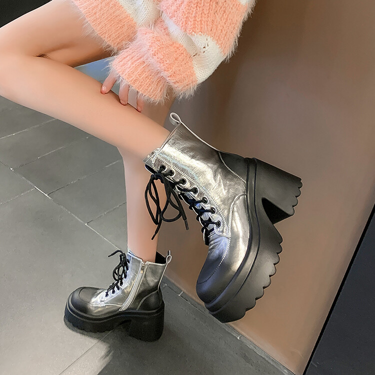 High Lace-Up Boots
