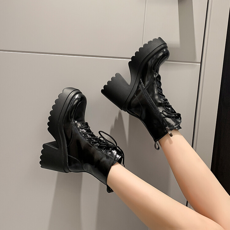 High Lace-Up Boots