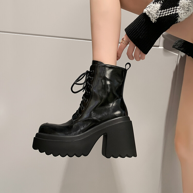 High Lace-Up Boots
