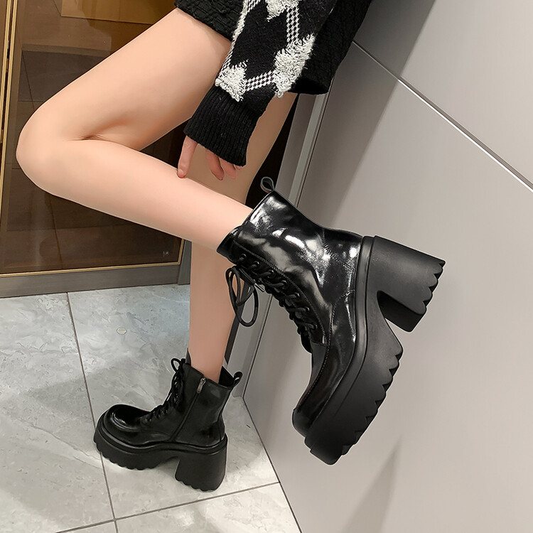 High Lace-Up Boots