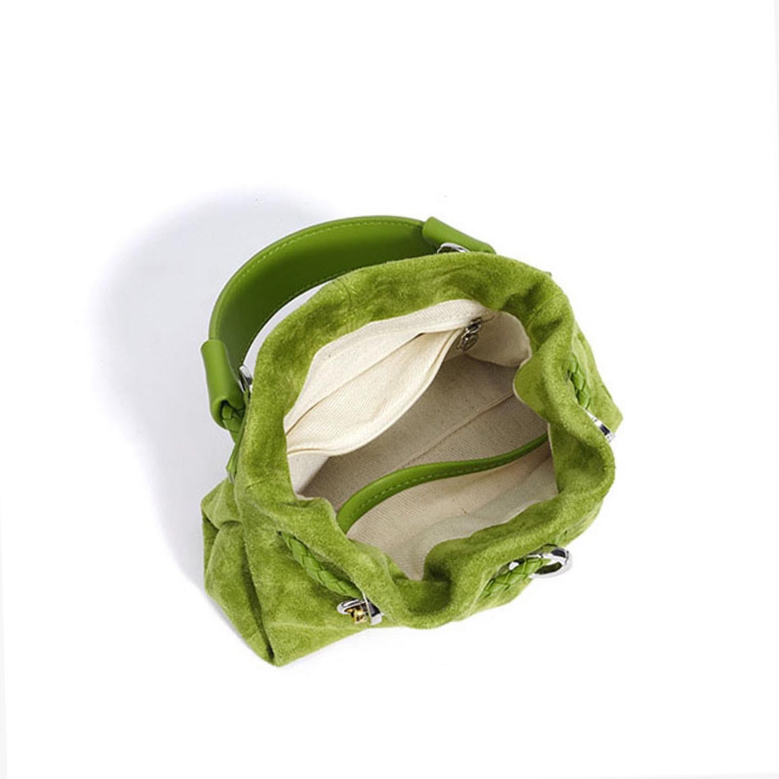 Suede leather bag