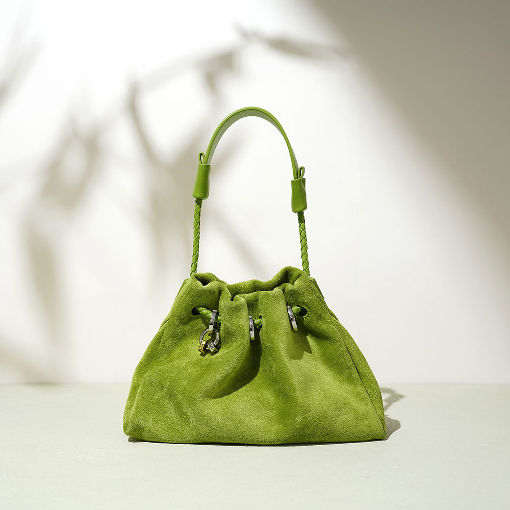 Suede leather bag