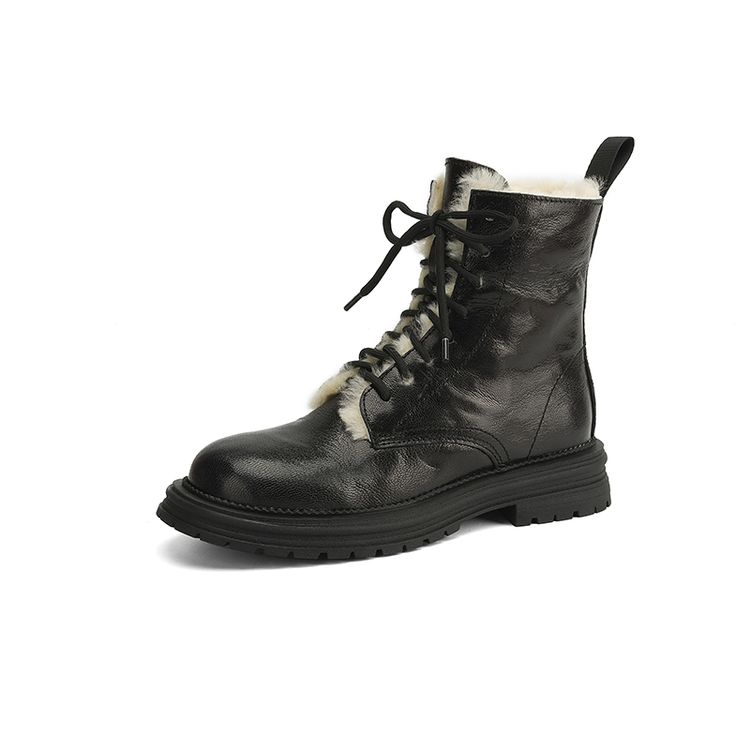Wool Black Boots