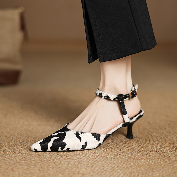 B&W Slingback Heels