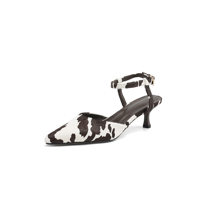Slingback Cow Print Heels