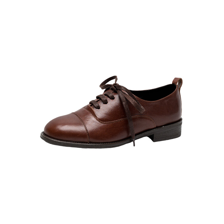 Brown Lace-up Loafers