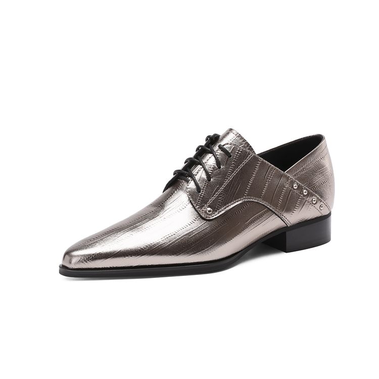 Metallic Silver Flats