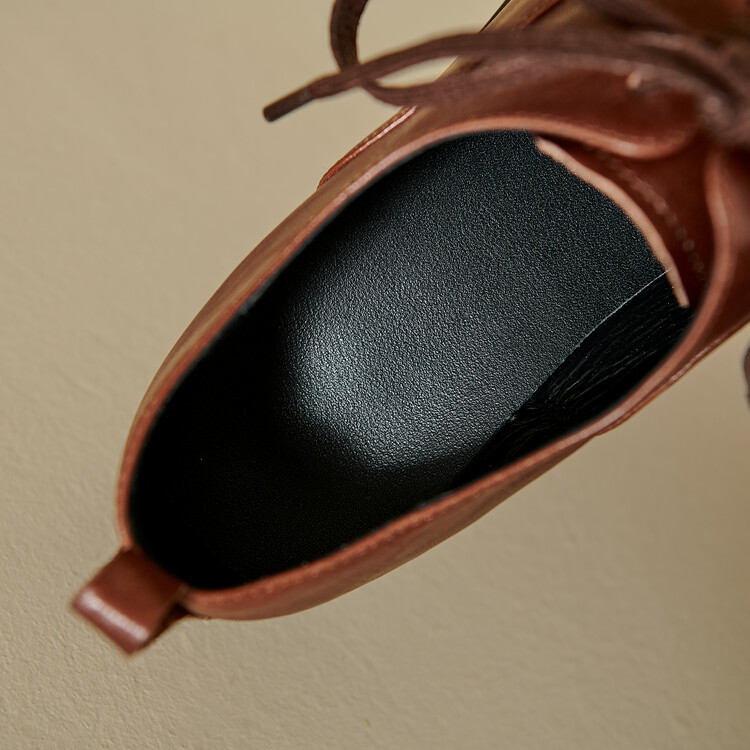 Brown Lace-up Loafers