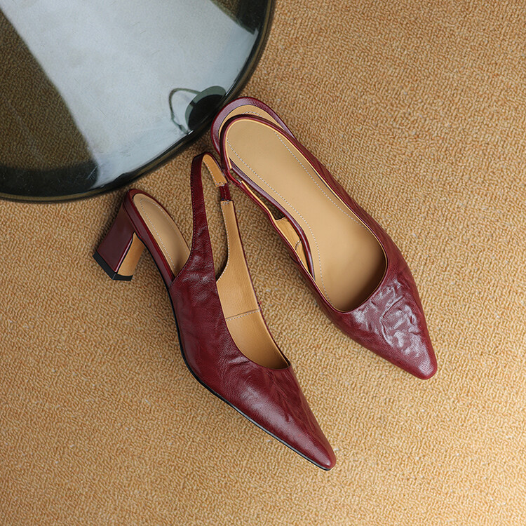 Wine-Red Slingback