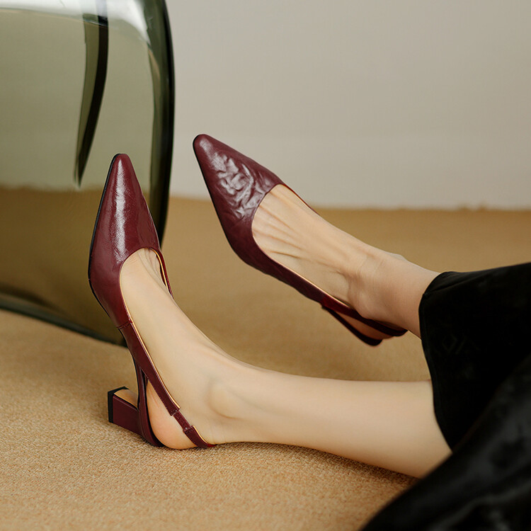 Wine-Red Slingback