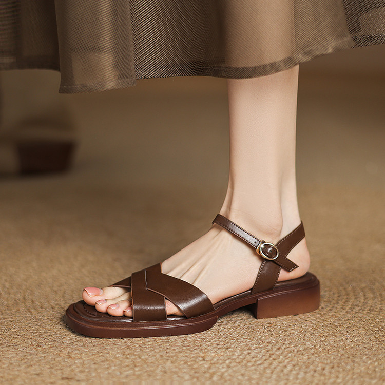Brown Strap Sandals