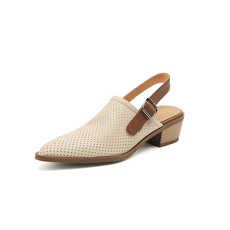 Cream Slingback Shoes