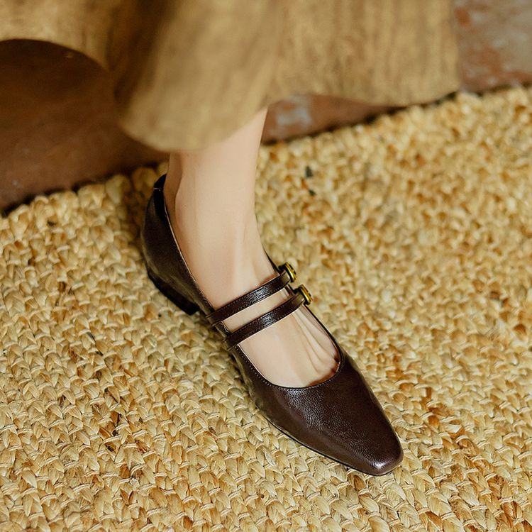 Brown Pointed-toe Flats