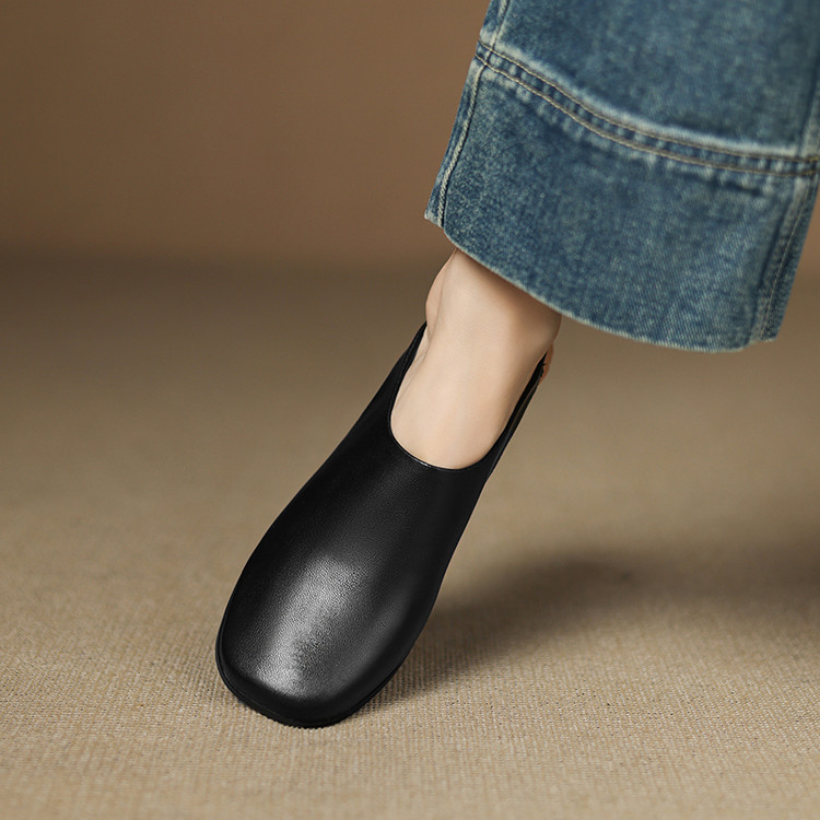 Slingback Black Flats