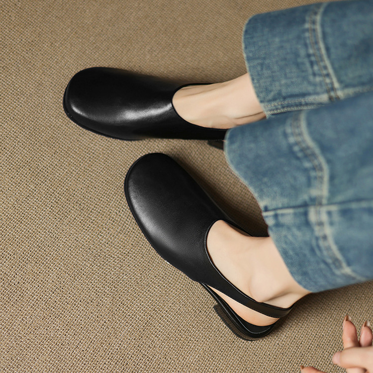 Slingback Black Flats