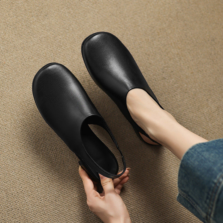 Slingback Black Flats