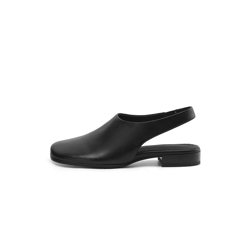 Slingback Black Flats