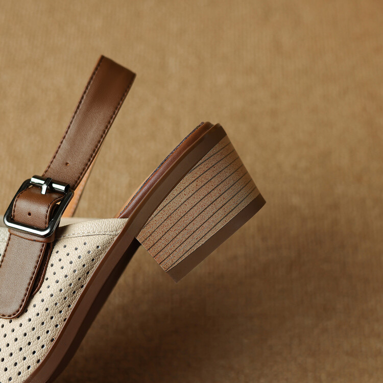 Cream Slingback Shoes