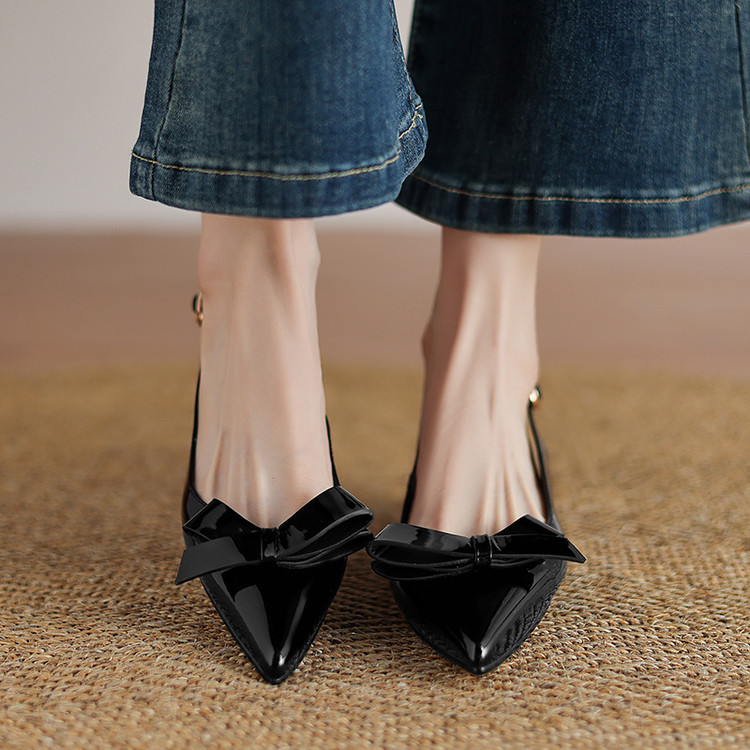 Black Slingback Flats