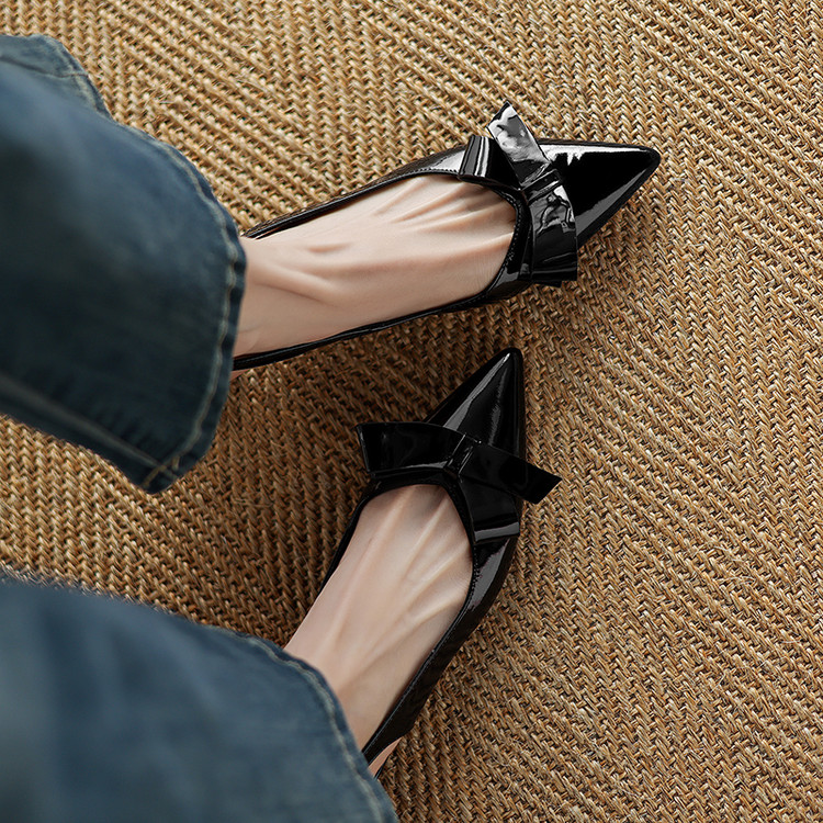 Black Slingback Flats