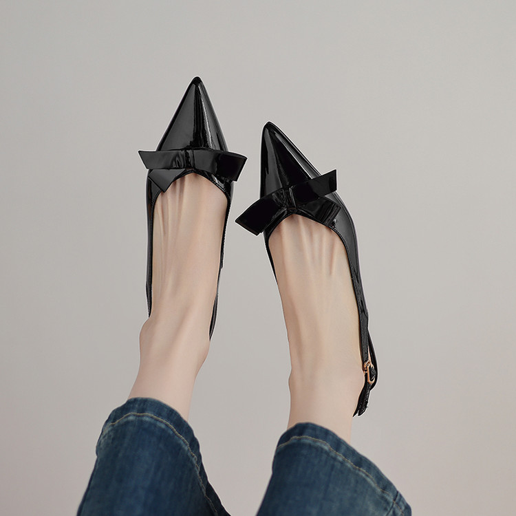 Black Slingback Flats