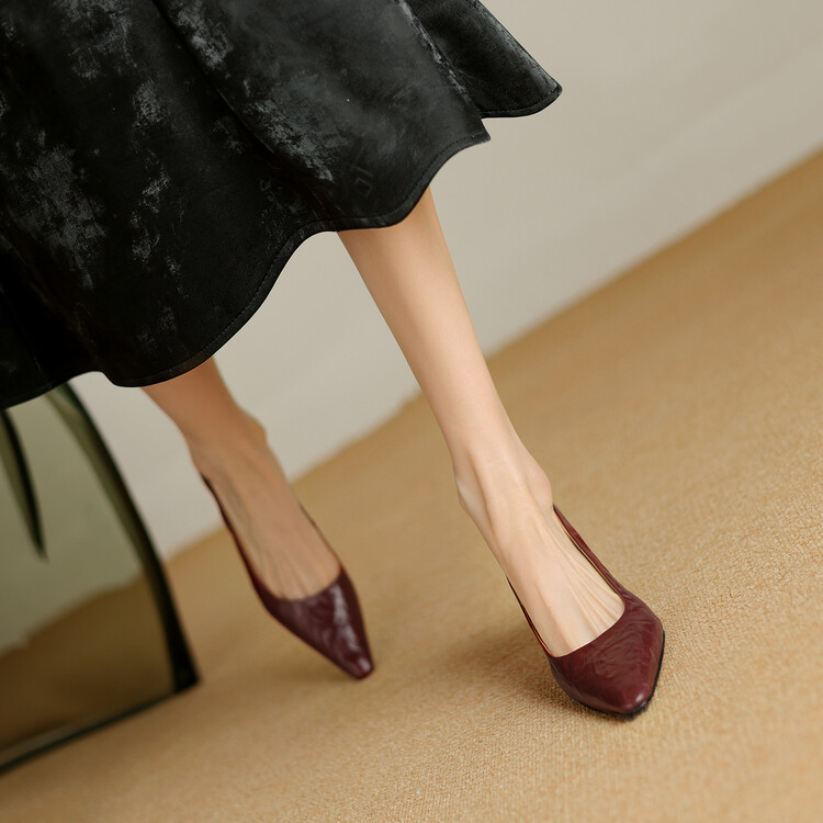 Wine-Red Slingback