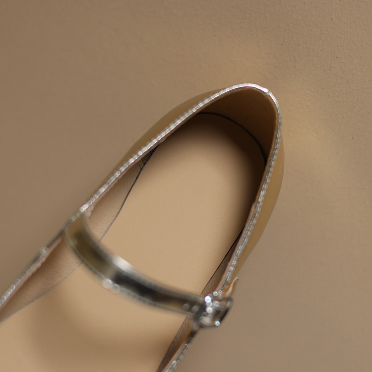 Gold Mary Jane's Flats