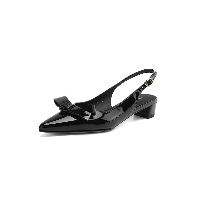 Black Slingback Flats