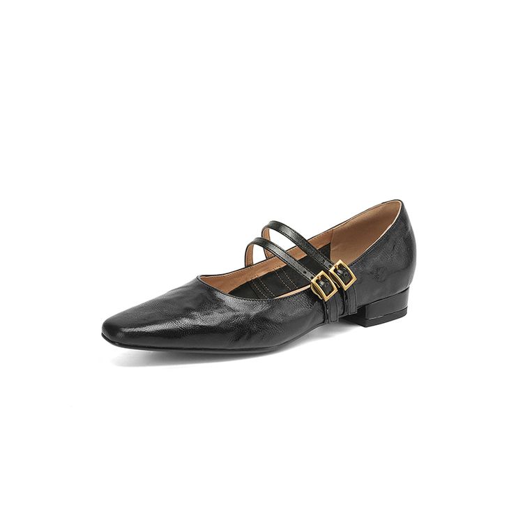 Black Pointed-toe Flats