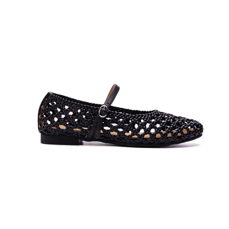 Black Woven Sandals