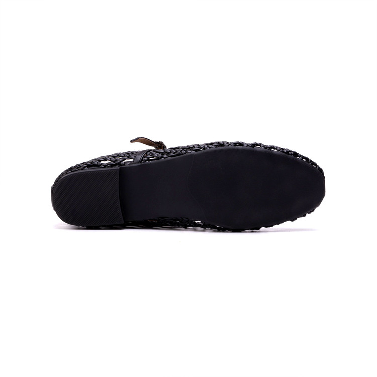 Black Woven Sandals
