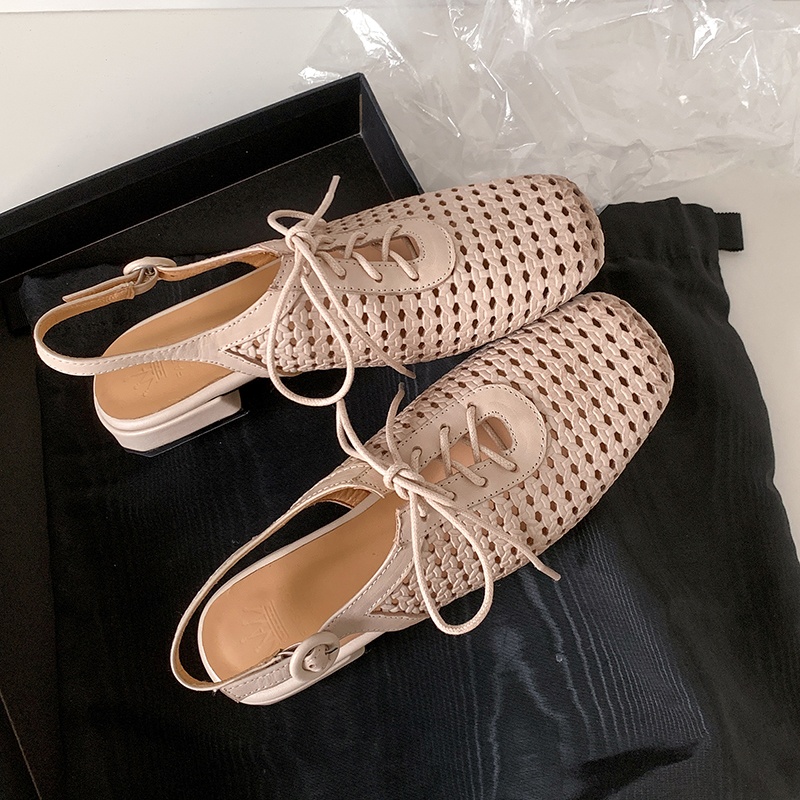 Beige Slingback Sandals