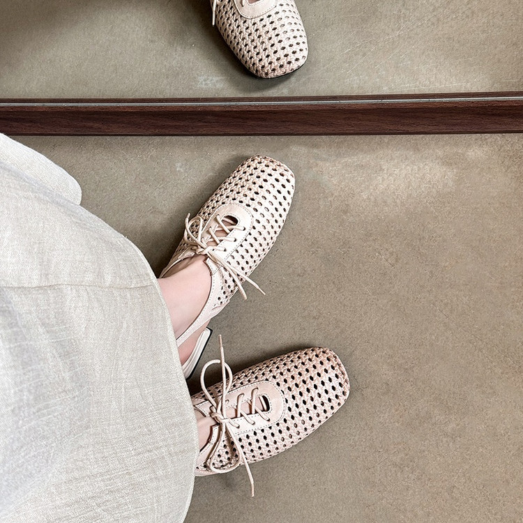 Beige Slingback Sandals