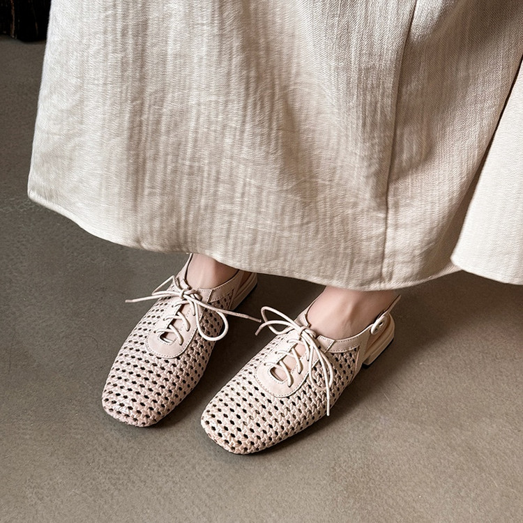 Beige Slingback Sandals