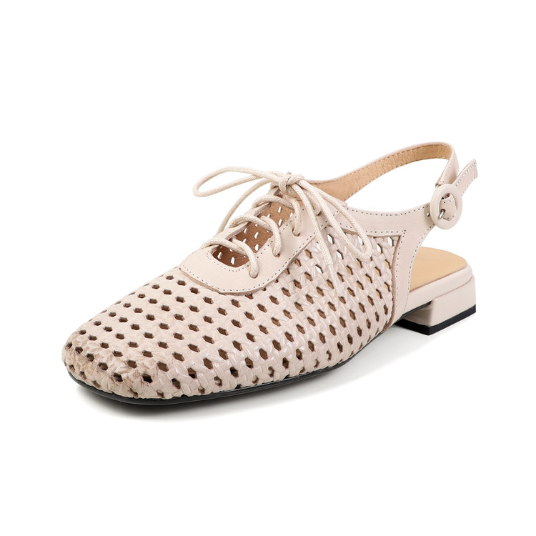 Beige Slingback Sandals