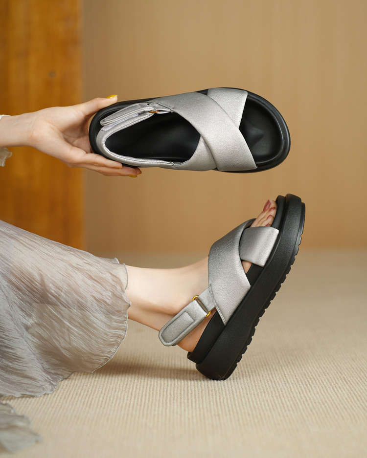Platform Silver Sandals
