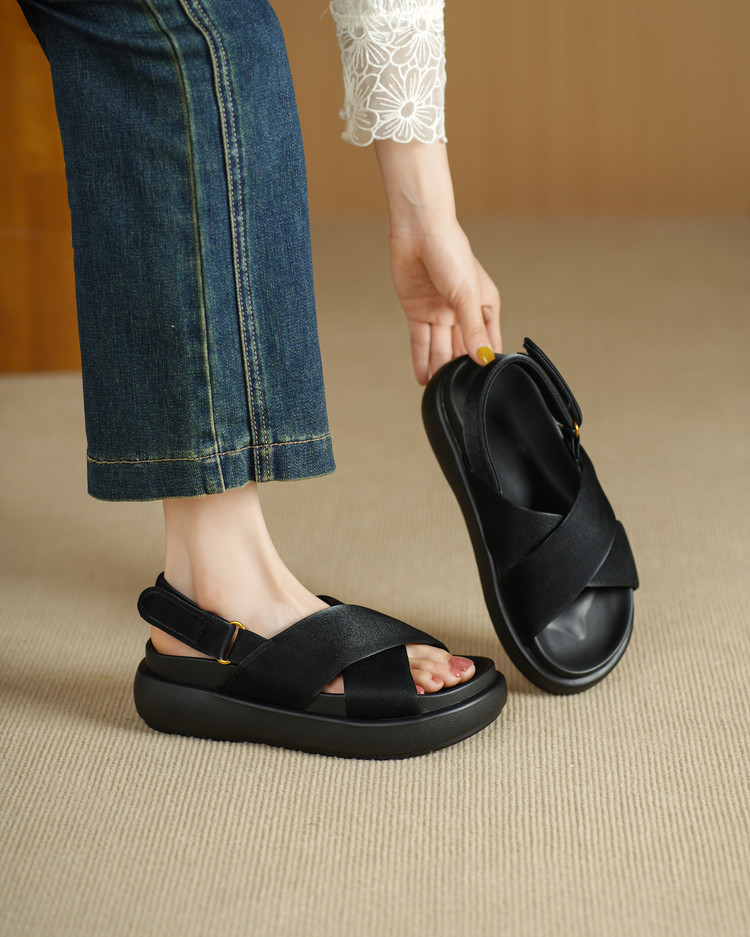 Black Platform Sandals