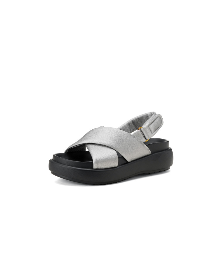 Platform Silver Sandals