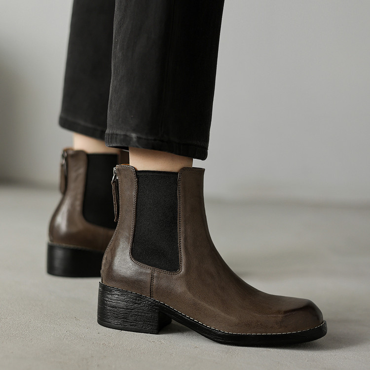 Grey Chelsea Boots