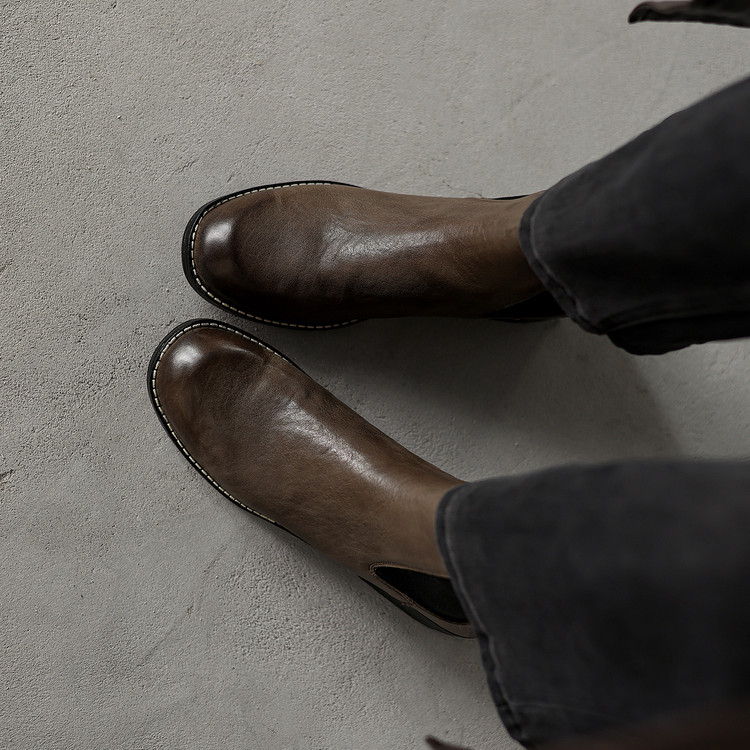 Grey Chelsea Boots