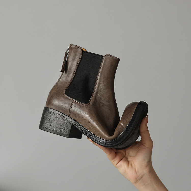 Grey Chelsea Boots