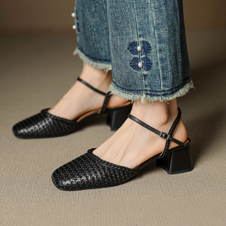 black slingback sandals