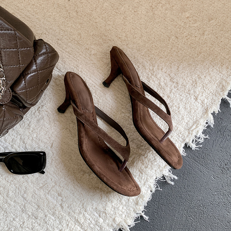 Chocolate Thong Heels