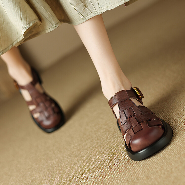 Brown Fisherman Sandals