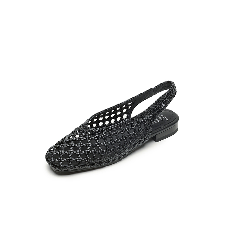 Black Woven Sandals