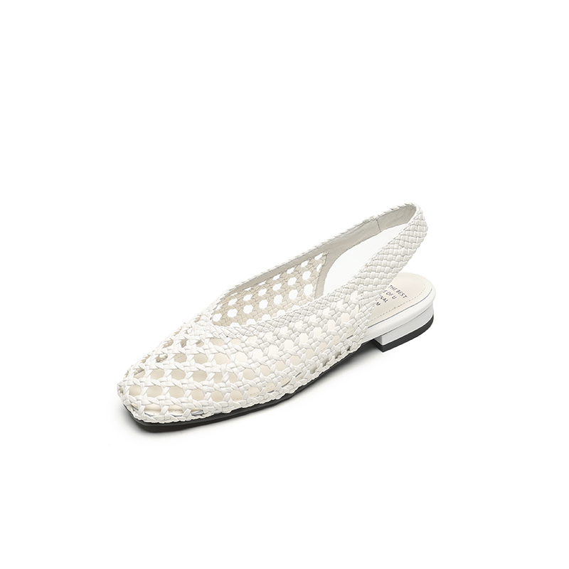 White Woven Sandals