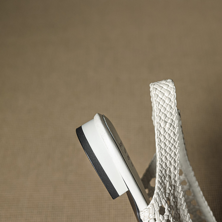 White Woven Sandals
