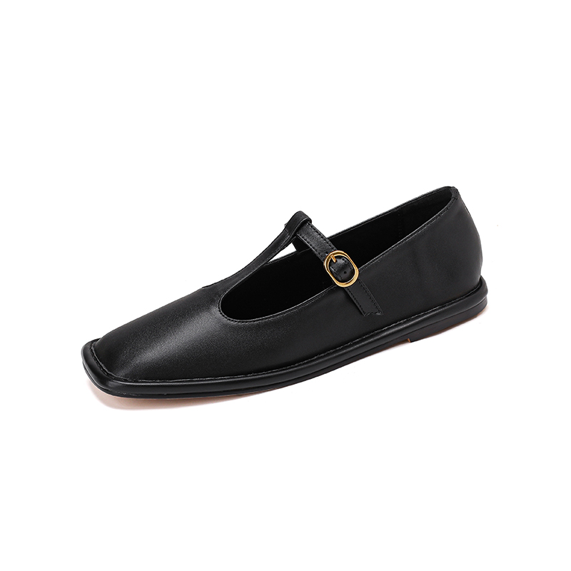 Black Mary Jane Flats